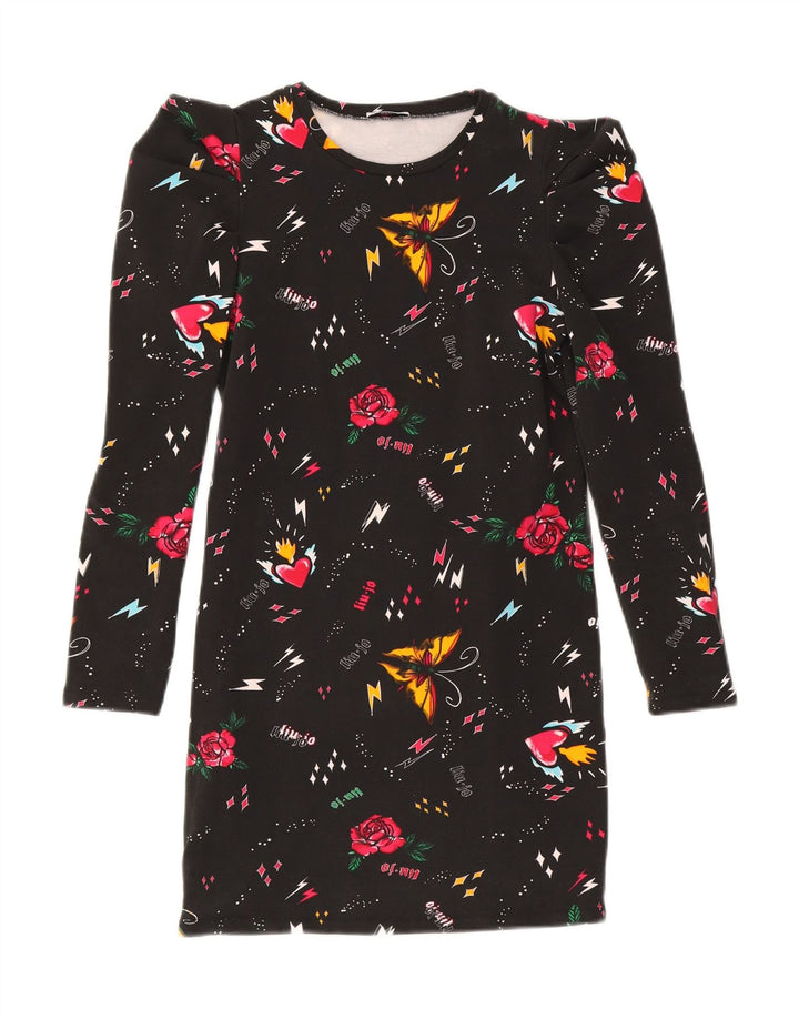 LIU JO Girls Milano Abstract Pattern Basic Dress 11-12 Years Black Vintage Liu Jo and Second-Hand Liu Jo from Messina Hembry 