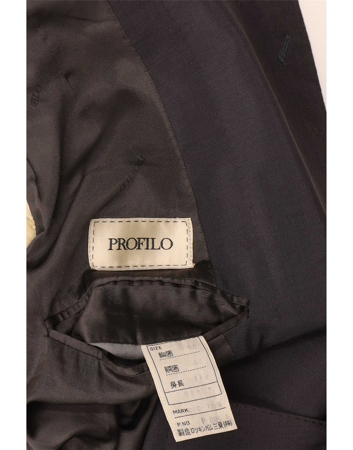 Profilo Chaqueta tipo blazer con doble botonadura y manga 3/4 para hombre UK 38 Gris medio