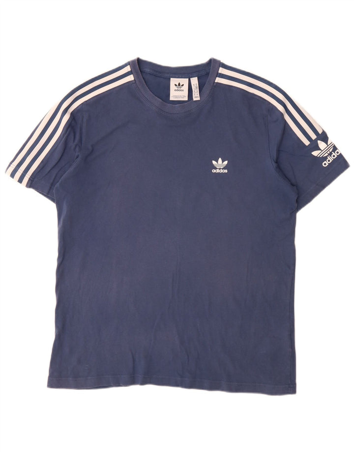 Camiseta Adidas Hombre Top Azul Medio Algodón