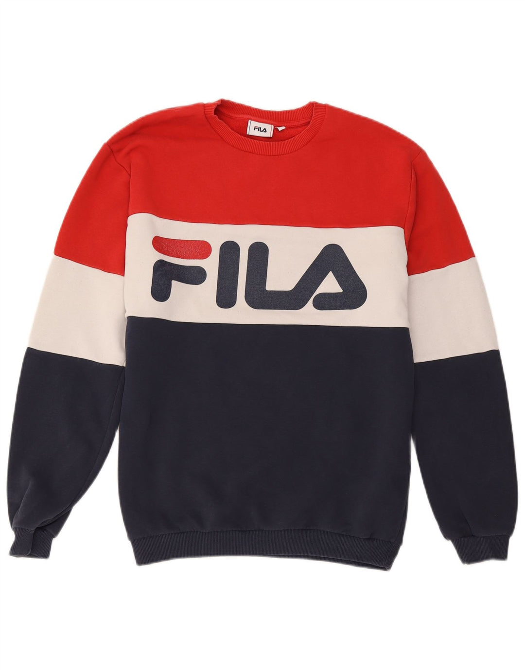 Fila Hombre Graphic Sudadera Jumper Medium Multicolor Colorblock Algodón