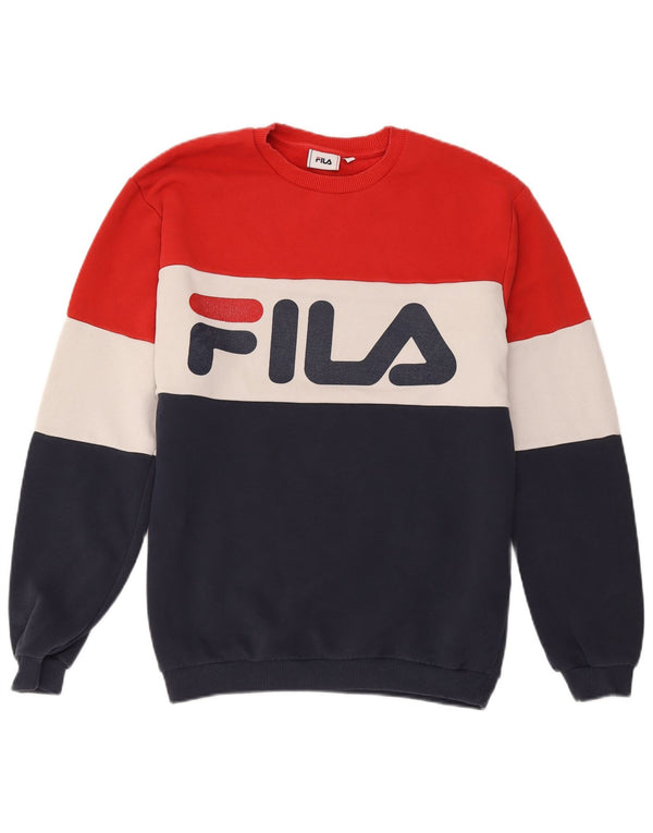 Fila Hombre Graphic Sudadera Jumper Medium Multicolor Colorblock Algodón