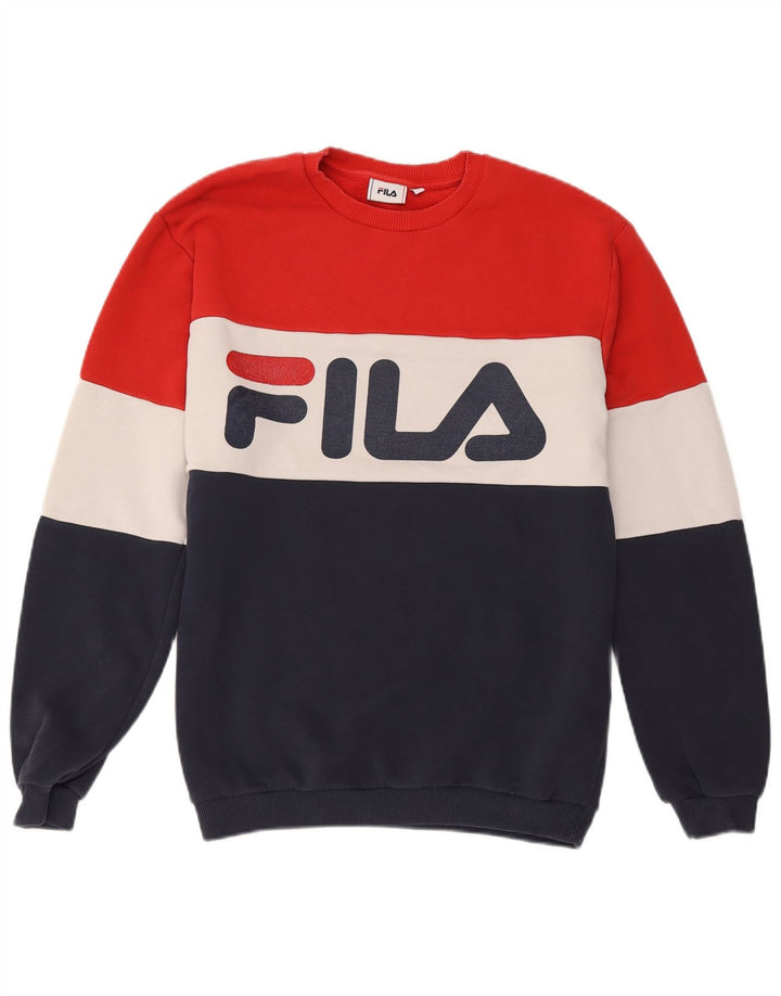 Fila Hombre Graphic Sudadera Jumper Medium Multicolor Colorblock Algodón