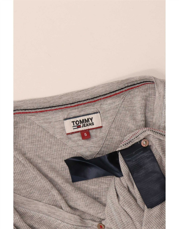 Tommy Hilfiger Top de mujer de manga larga UK 8 Small Viscosa gris