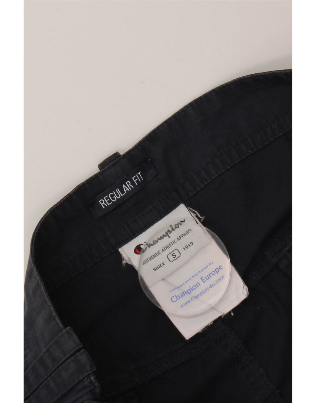 CHAMPION Pantalones cortos cargo de ajuste regular para hombre pequeño W29 algodón azul marino