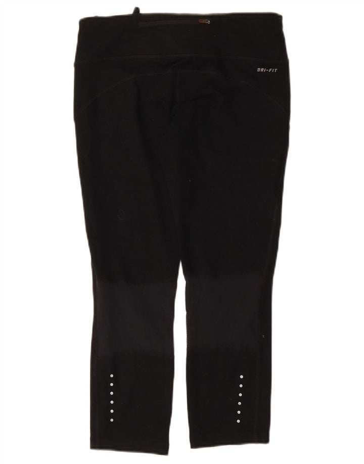 Nike - Leggings capri Dri Fit para mujer, talla 10, poliéster negro pequeño