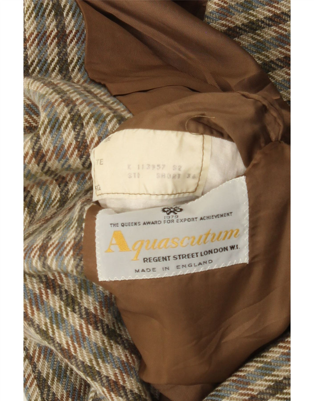 Aquascutum Chaqueta tipo blazer de 2 botones para hombre UK 36 Small Multicolor Cashmere