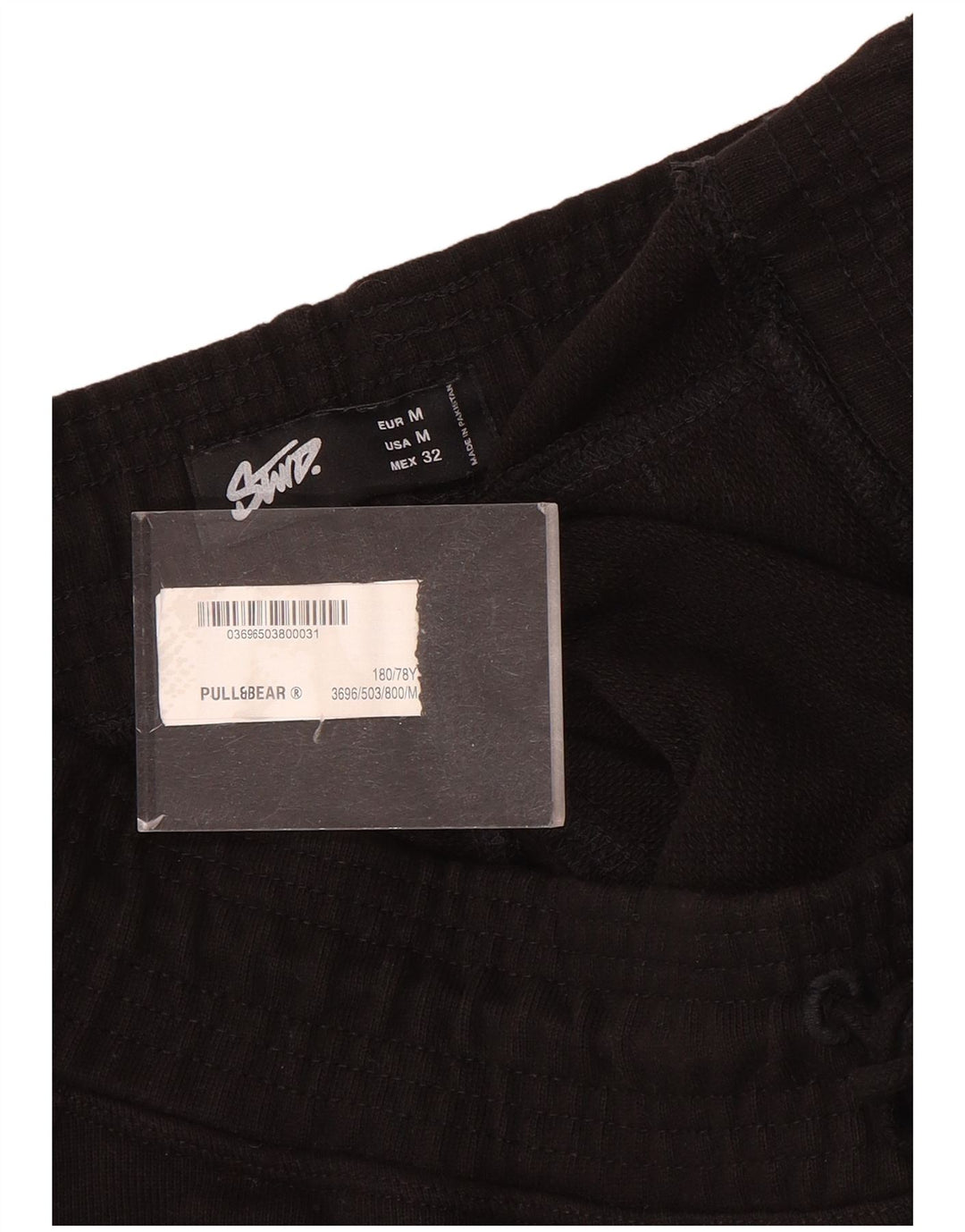 Pantalones Cortos Deportivos Pull & Bear Hombre Algodón Negro Mediano