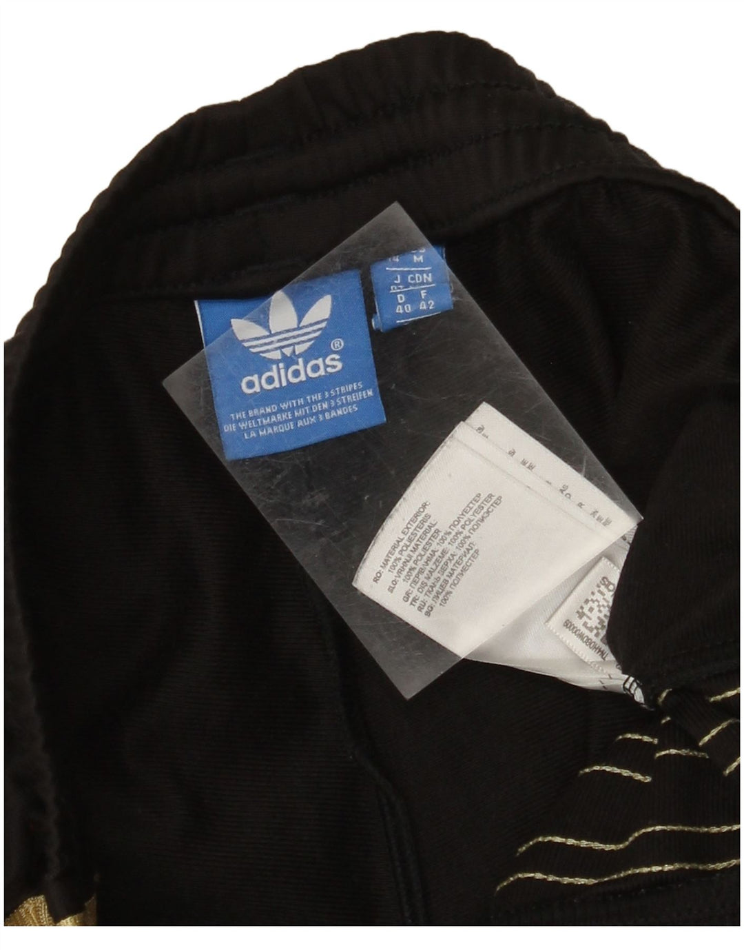 ADIDAS Pantalones de chándal para mujer UK 44 Grande Poliéster negro