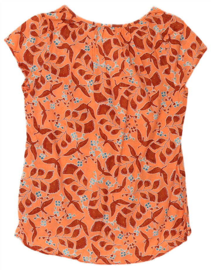 Blusa para mujer de White Stuff UK 8 Small Naranja Floral Algodón
