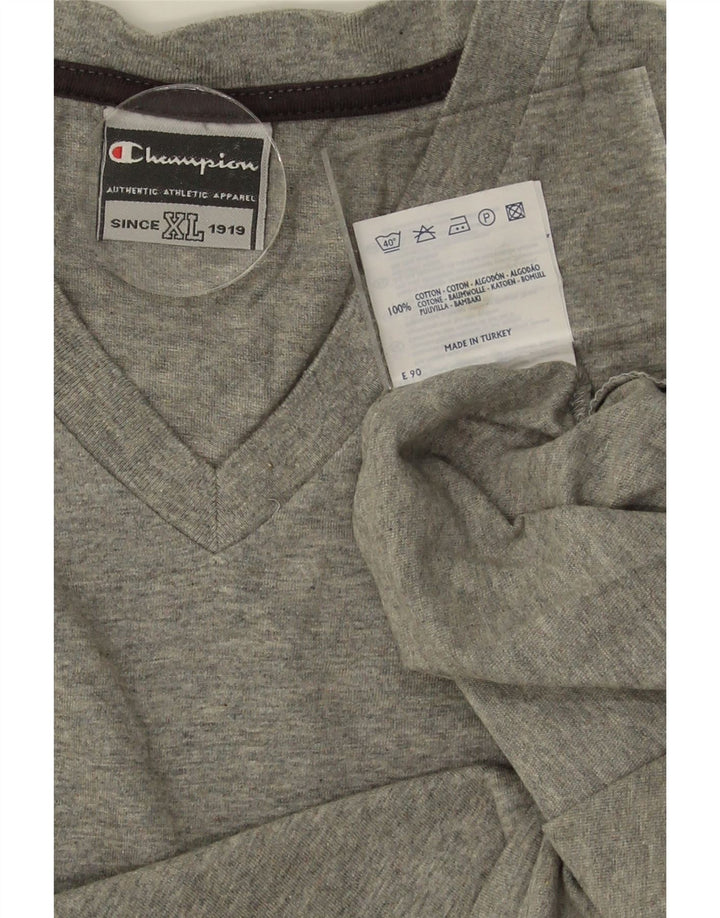 CHAMPION Mens T-Shirt Top XL Grey Cotton Vintage Champion and Second-Hand Champion from Messina Hembry 