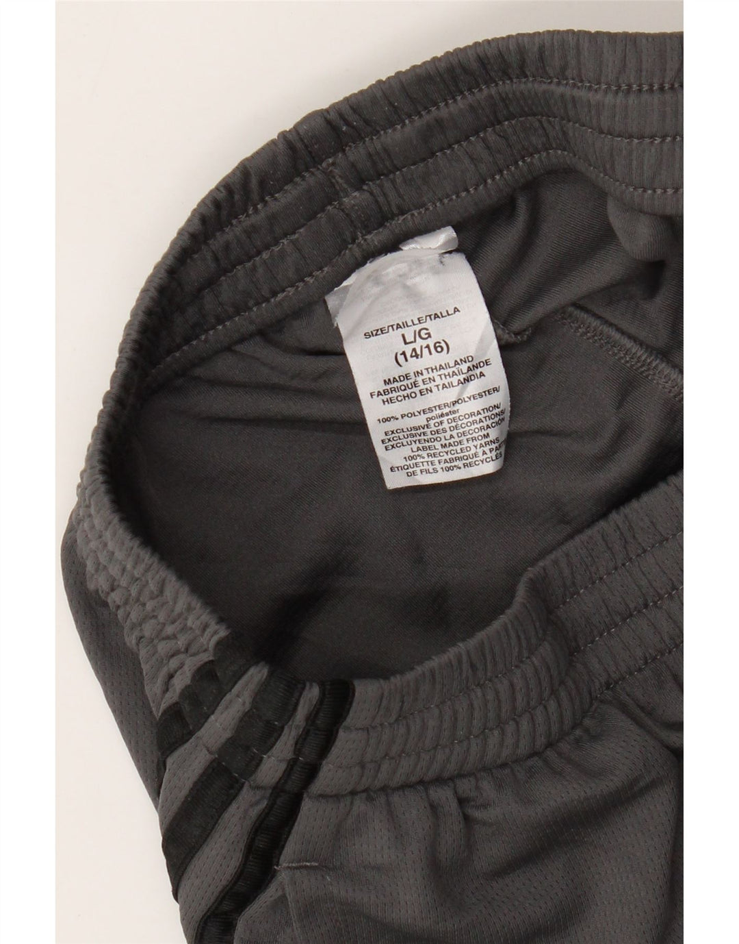 Adidas Pantalones cortos deportivos para niños 14-15 años Grande Gris Poliéster