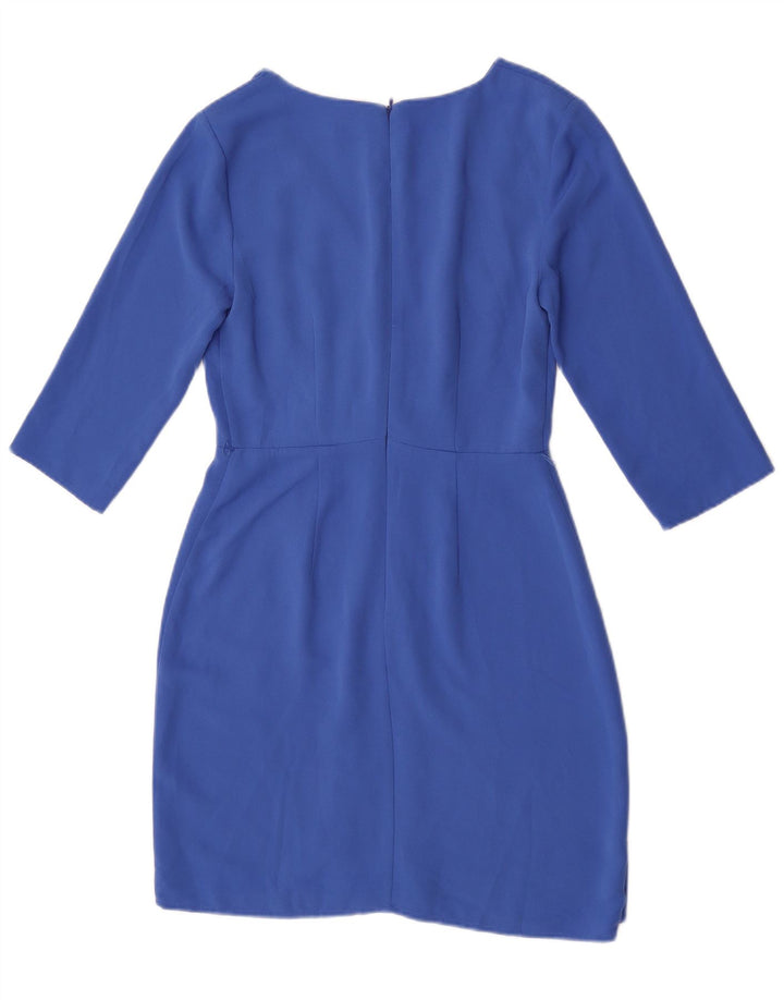 Oasis Vestido tubo de manga 3/4 para mujer UK 8 Small Poliéster azul