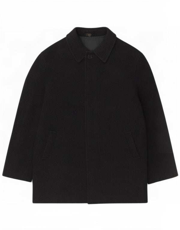Zara Hombre Abrigo UK 42 XL Lana Negra