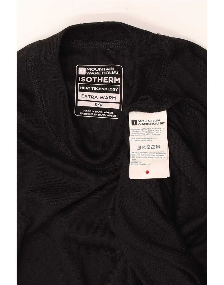 Mountain Warehouse Camiseta para hombre de manga larga pequeña de poliéster negro