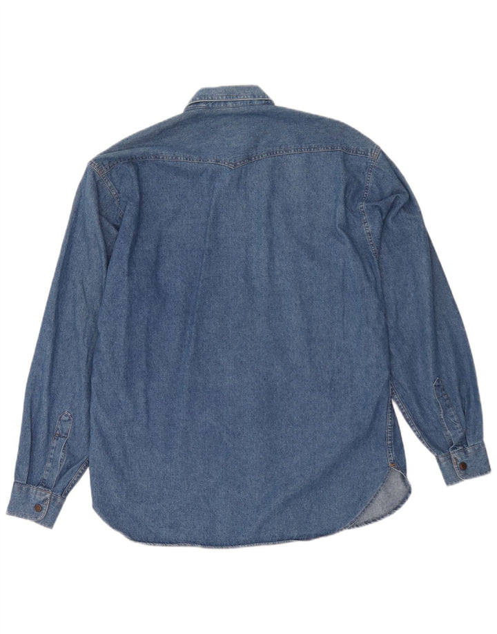 Casucci Camisa Vaquera Para Hombre Algodón Azul Pequeño