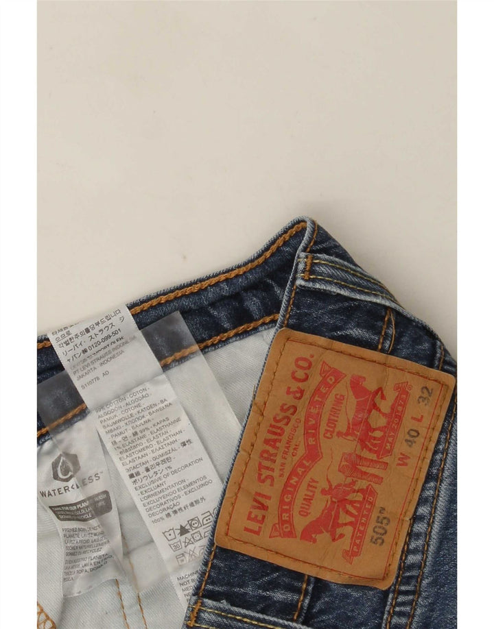 Levi's Hombre 505 Vaqueros Rectos W40 L32 Algodón Azul