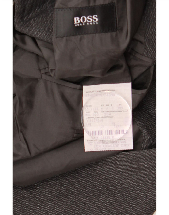 HUGO BOSS Chaqueta tipo blazer de 3 botones para hombre EU 54 2XL Lana gris