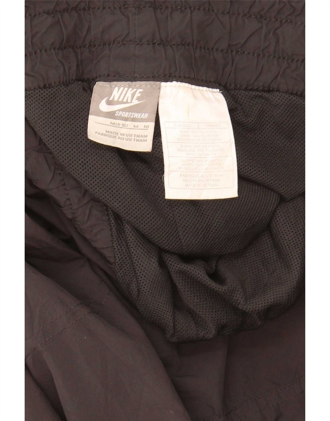 Pantalones de chándal Nike para mujer US 8/10 Mediano Negro Colorblock Poliéster