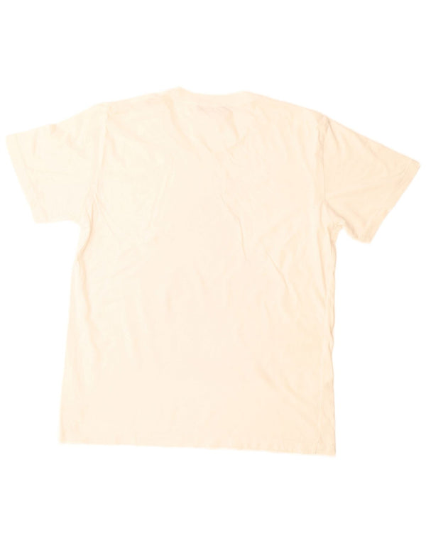Trussardi Jeans Hombre Camiseta Gráfica Top Large Blanco