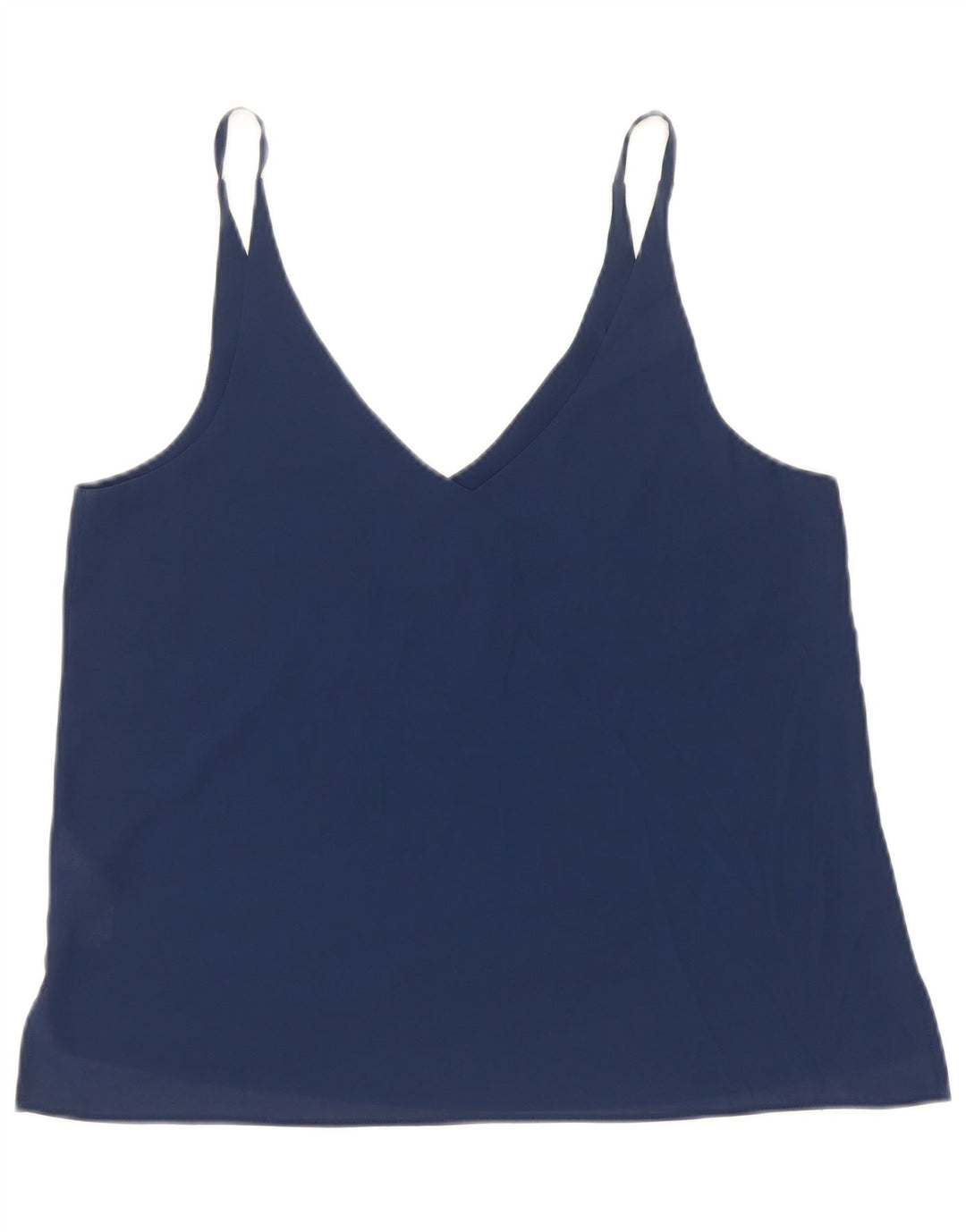 Top de tirantes para mujer Topshop UK 10 Small Poliéster azul marino