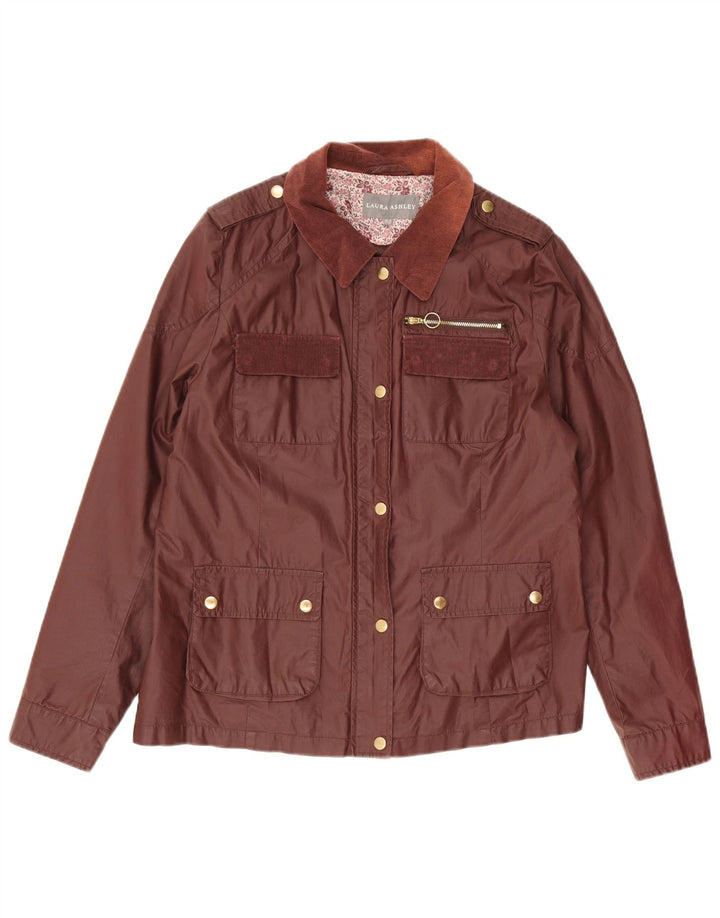 Laura Ashley Chaqueta utilitaria para mujer Reino Unido 46 Grande Algodón marrón