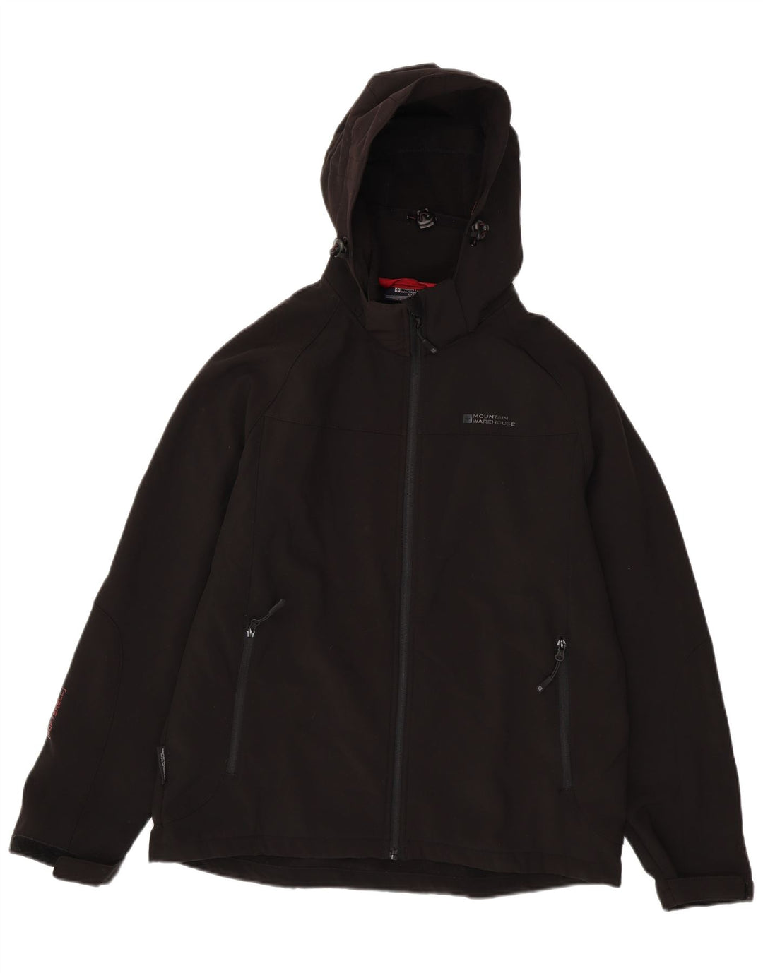 MOUNTAIN WAREHOUSE Chaqueta cortavientos con capucha para hombre UK 40 Large Black