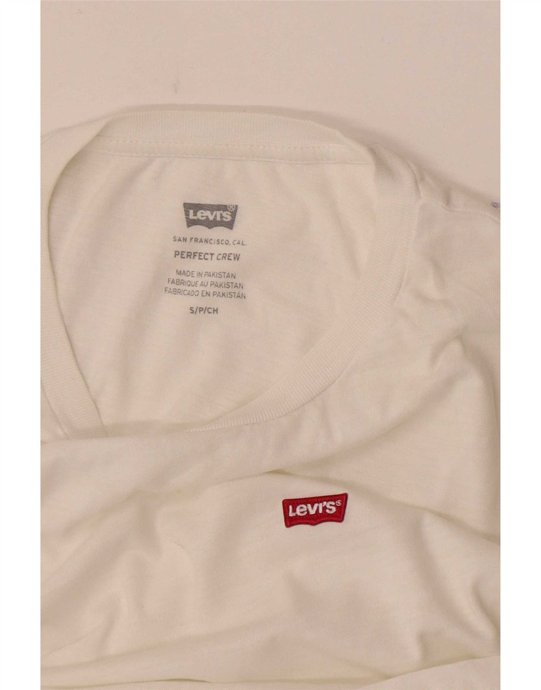 Levi's Perfect Crew Camiseta para Mujer UK 10 Small White