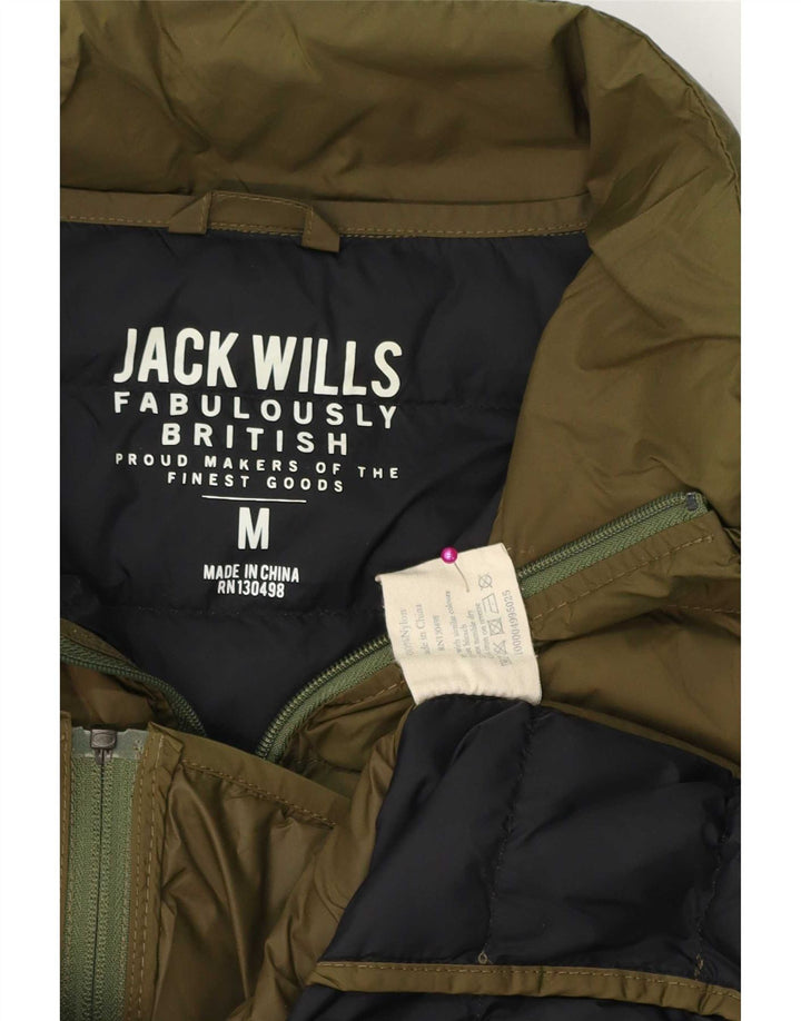 Jack Wills Chaleco acolchado para hombre UK 38 Nylon verde mediano