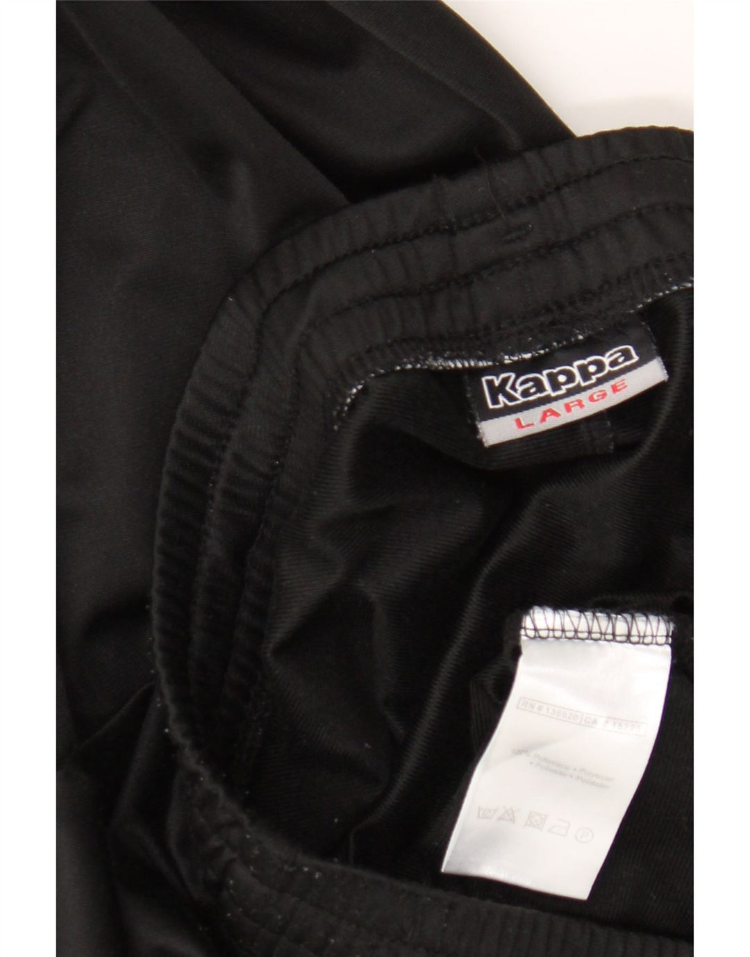Kappa Hombre Pantalones De Chándal Joggers Large Negro Poliéster