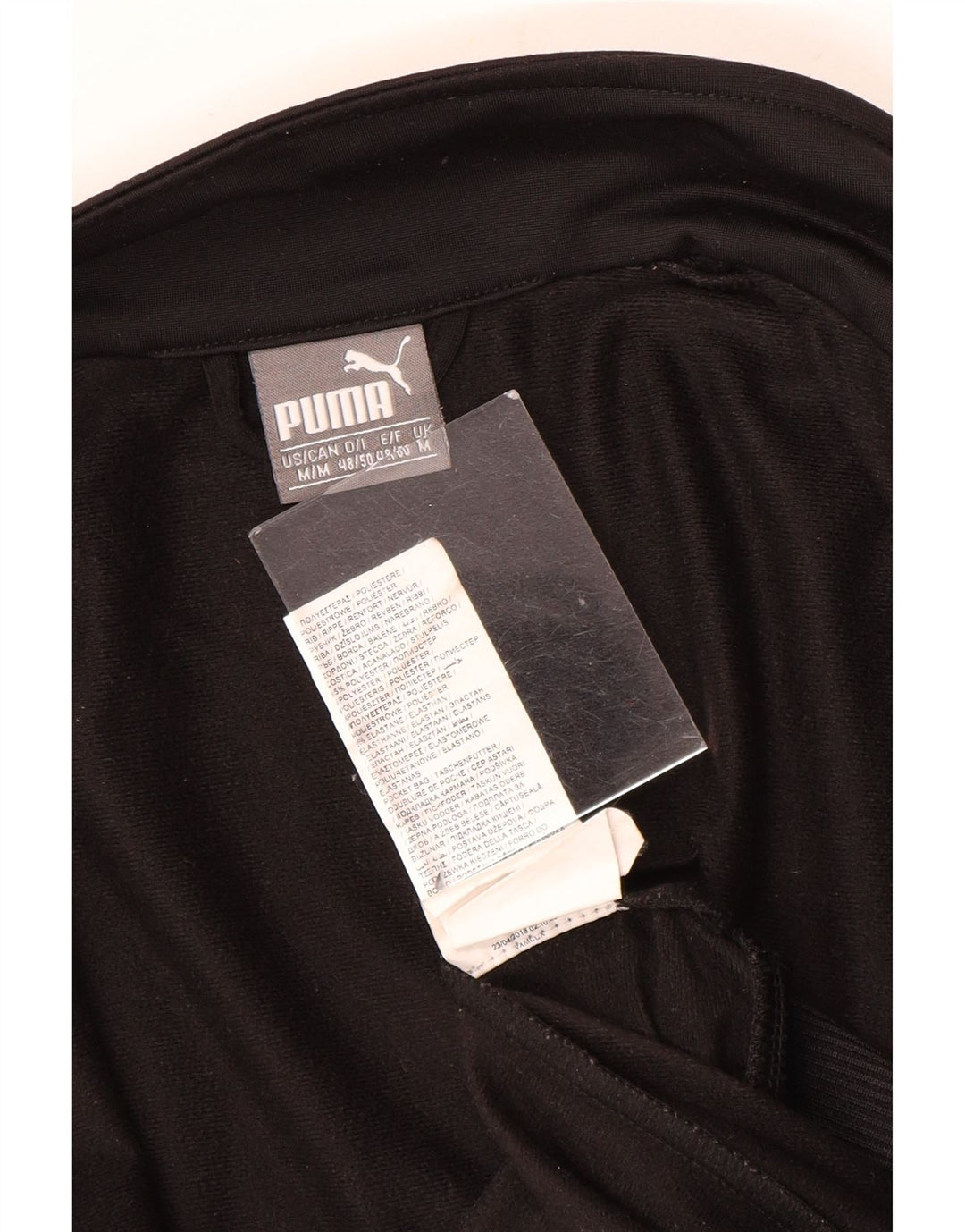 Puma Chaqueta de chándal gráfica para hombre Poliéster negro mediano