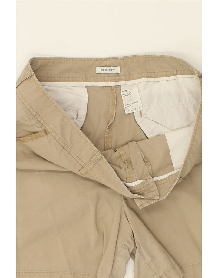 DOCKERS Womens Cargo Shorts US 14 XL W38 Beige Cotton Vintage Dockers and Second-Hand Dockers from Messina Hembry 