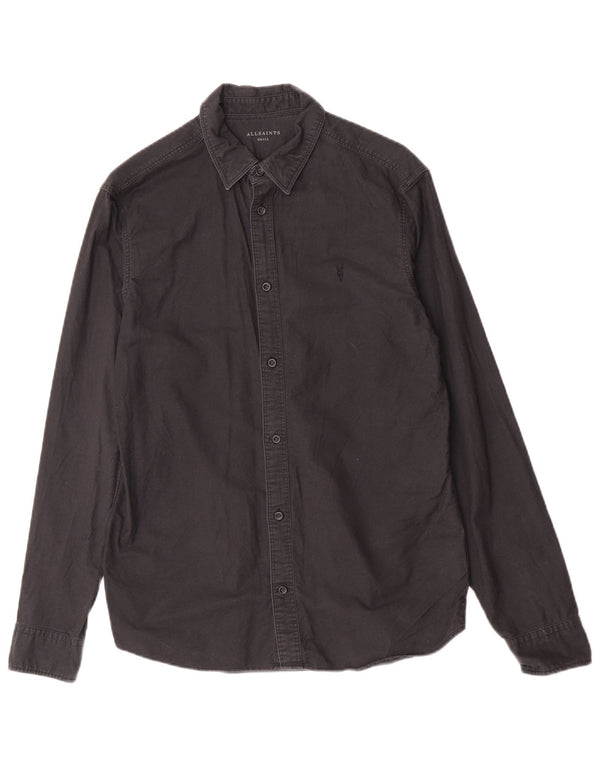 Camisa All Saints Hombre Pequeña Algodón Negro