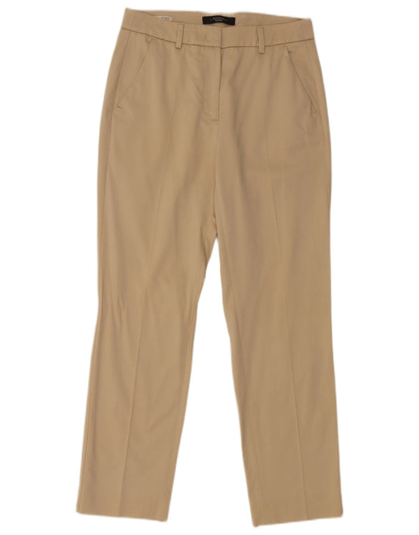Max Mara Pantalones Chinos Slim para Mujer UK 8 Small W28 L27 Algodón Beige