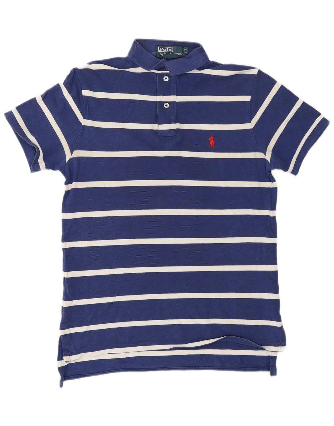 POLO RALPH LAUREN Polo para hombre pequeño algodón a rayas azul marino