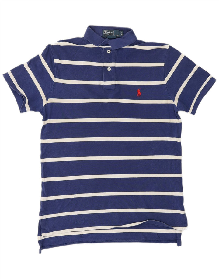 POLO RALPH LAUREN Polo para hombre pequeño algodón a rayas azul marino