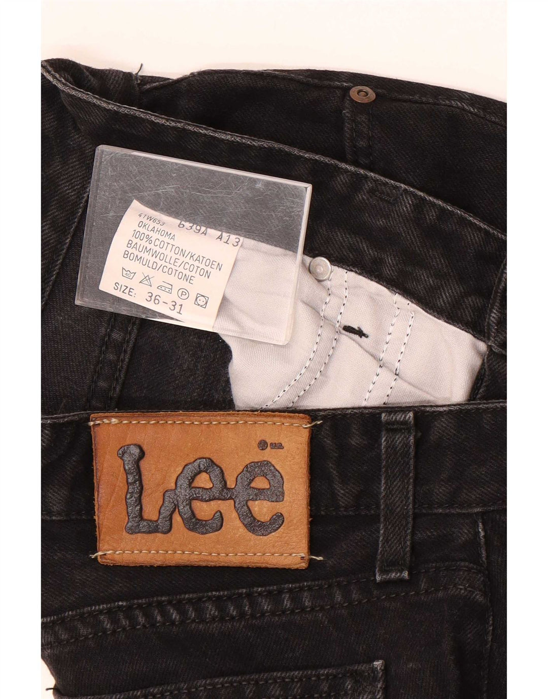 Vaqueros cónicos Lee para hombre W36 L31 Algodón negro