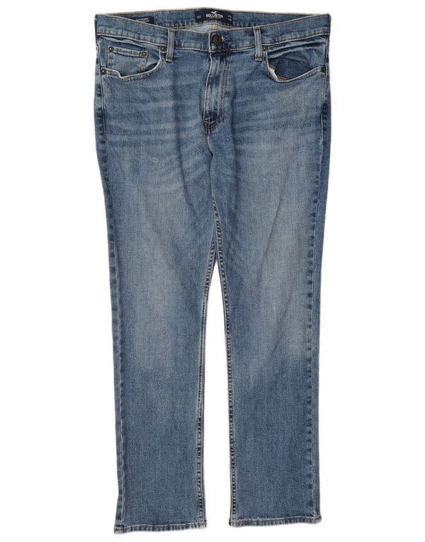 Vaqueros Hollister Hombre Slim Rectos W34 L30 Algodón Azul