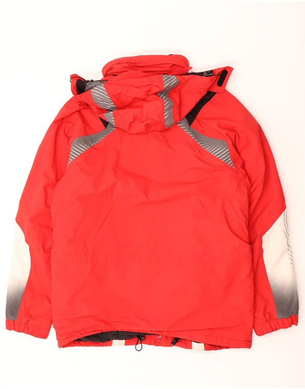 Fila Chaqueta cortavientos con capucha para hombre UK 40 Large Red Colourblock Poliamida