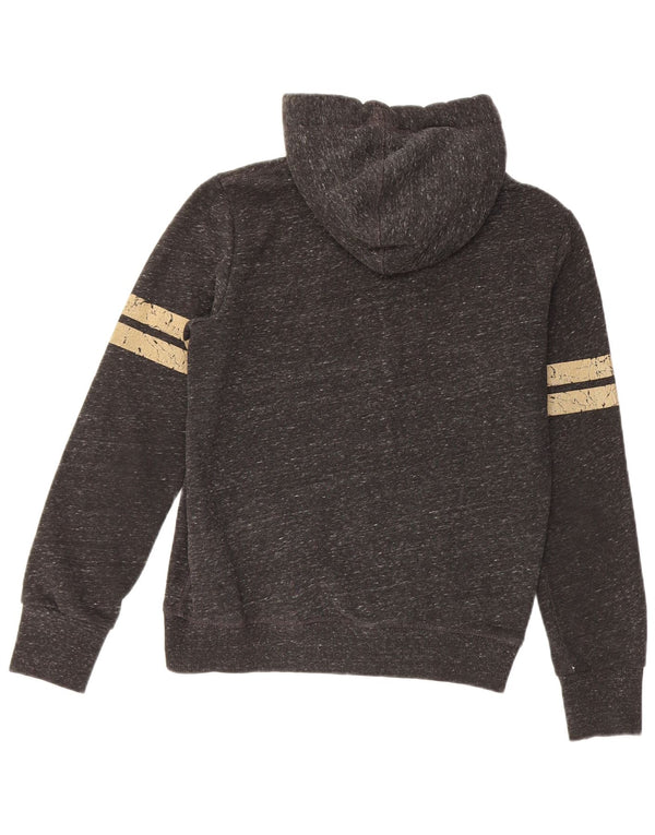 Superdry Jersey con capucha gráfica para mujer Reino Unido 40 Small Algodón moteado negro