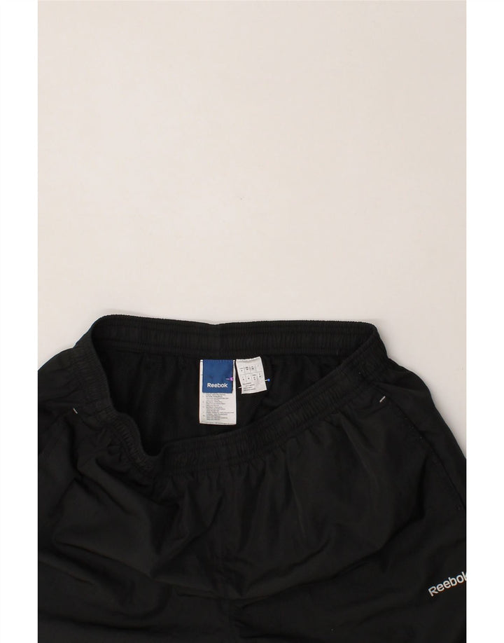 REEBOK Mens Sport Shorts Medium Black Polyester Vintage Reebok and Second-Hand Reebok from Messina Hembry 