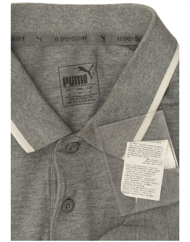 Polo Puma Hombre Algodón Gris Medio