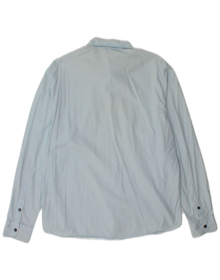 Camisa Moschino Hombre XL Algodón Azul