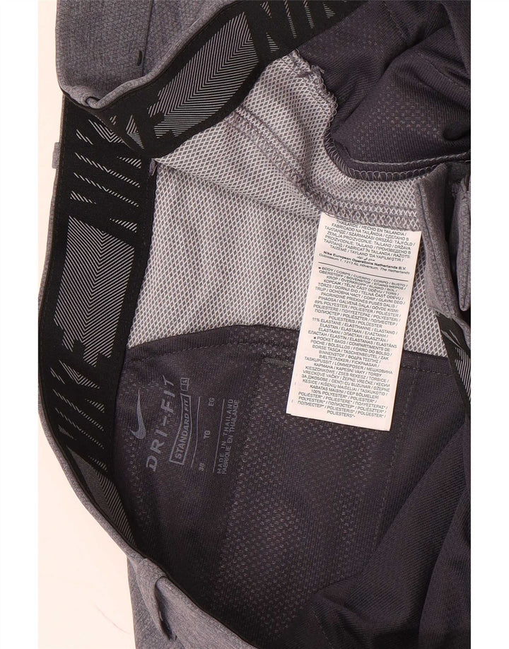 Nike Pantalones cortos chinos de ajuste estándar para hombre W38 XL Poliéster gris