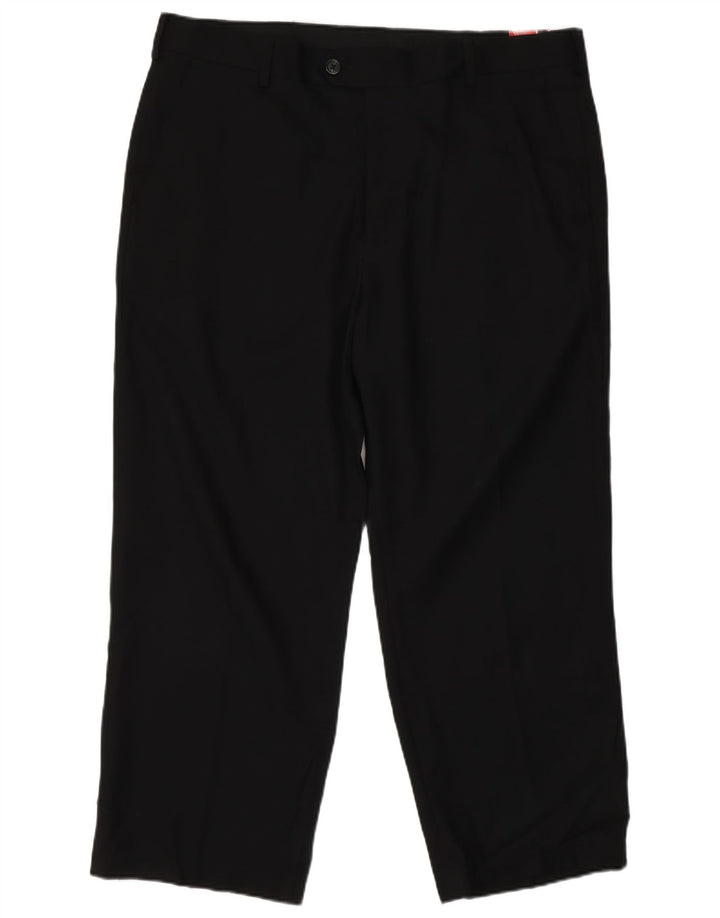 Pantalón de traje recto para hombre Izod W36 L26 Poliéster negro