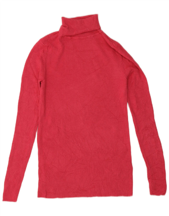 Marks & Spencer Jersey con cuello vuelto para mujer UK 10 Small Viscosa rosa