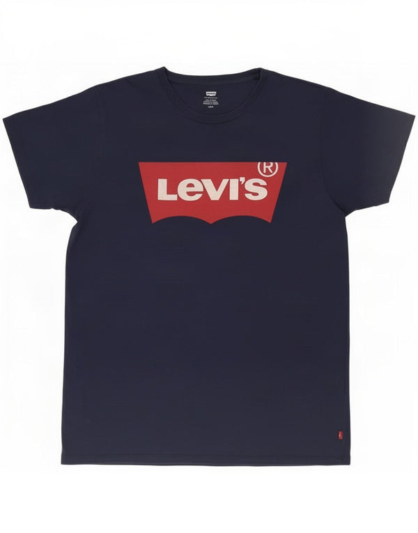Levi's Camiseta gráfica para hombre Top grande de algodón azul marino