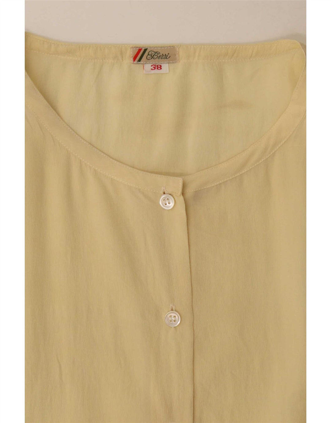 Berri Blusa camisera de manga corta para mujer EU 38 Medium Yellow