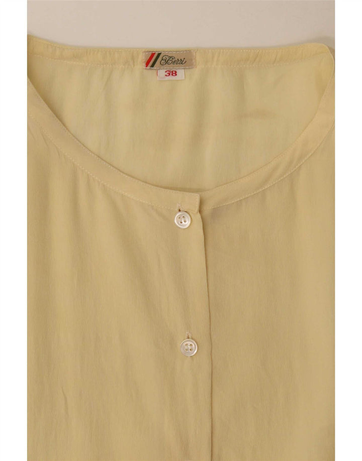Berri Blusa camisera de manga corta para mujer EU 38 Medium Yellow