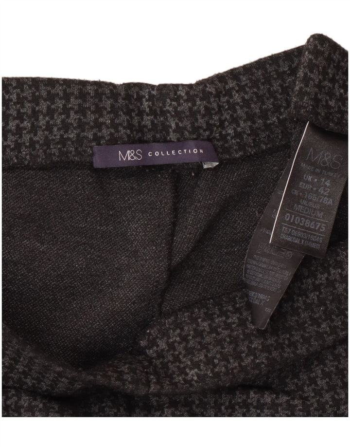 Marks & Spencer Pantalones para mujer UK 40 Large W32 L27 Gris pata de gallo