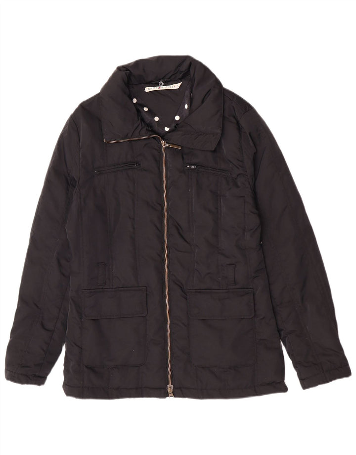 Tommy Hilfiger Chaqueta acolchada para mujer UK 46 Large Nylon negro